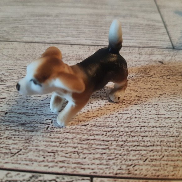 Set of 3 Miniature Mini Porcelain Dogs Beagles Figurines - Picture 12 of 15